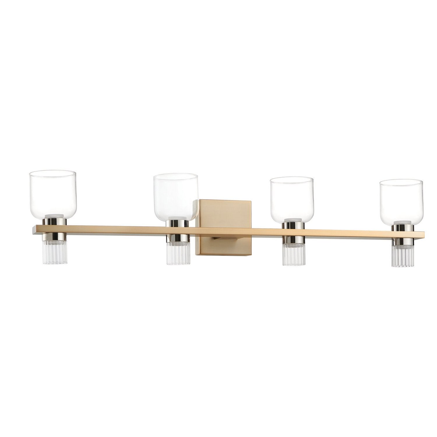 Thesis Lighting 207677A Amelia LED Vanity in Champagne Gold, Polished Nickel
