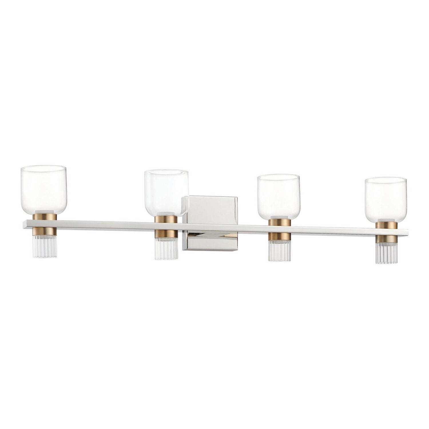 Thesis Lighting 207682A Amelia LED Vanity in Polished Nickel, Champagne Gold