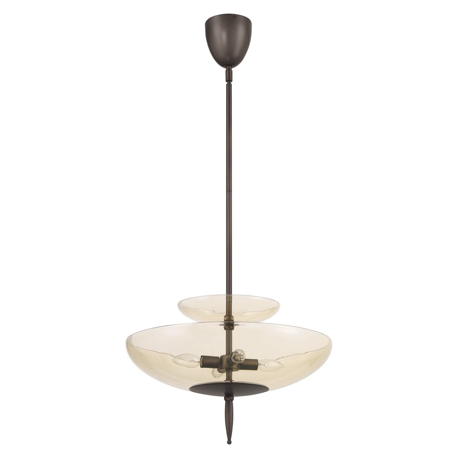 Thesis Lighting 207783A Fiorello Convertible Pendant in Forged Bronze
