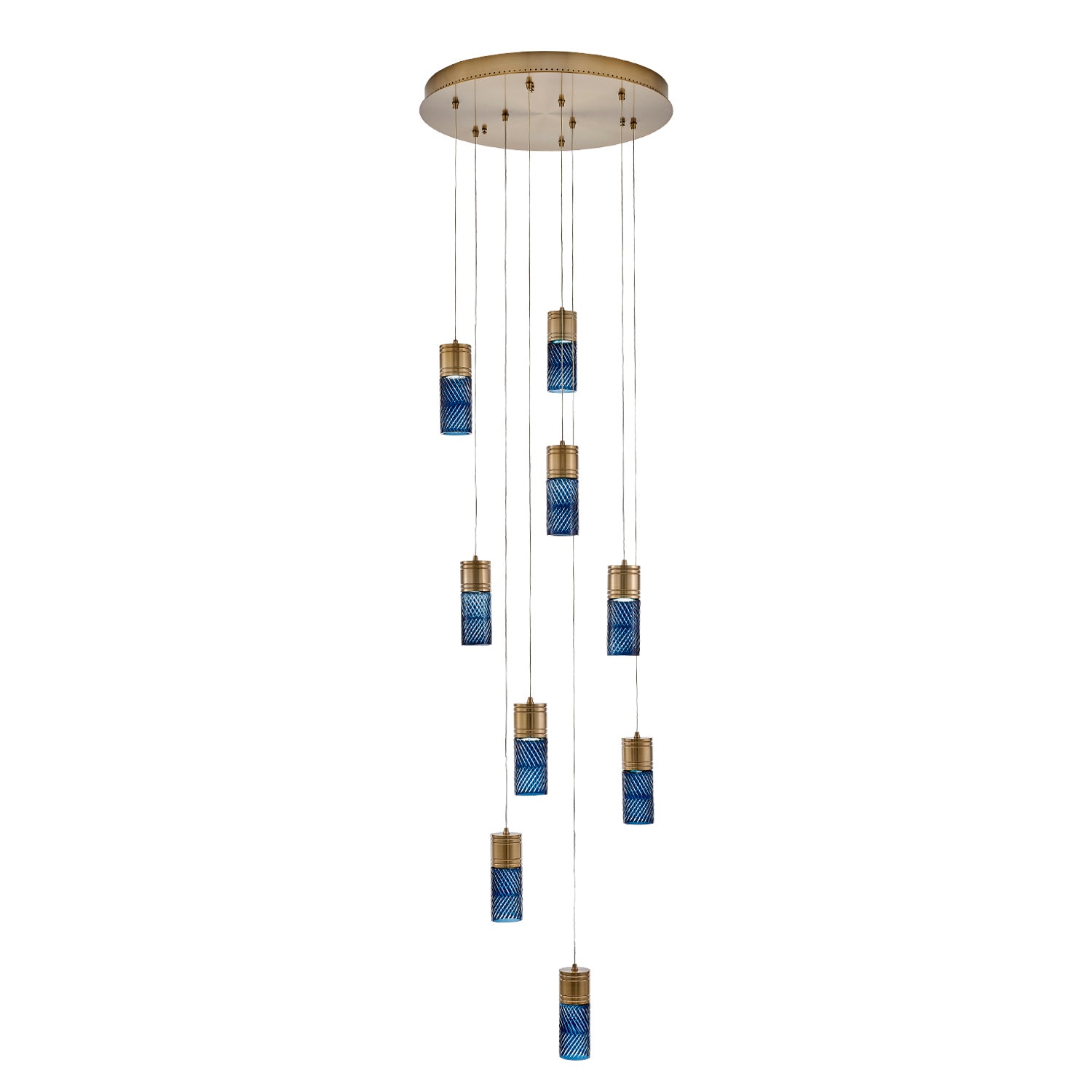 Kalco - 524951WB - LED Chandelier - Kiriko - Winter Brass