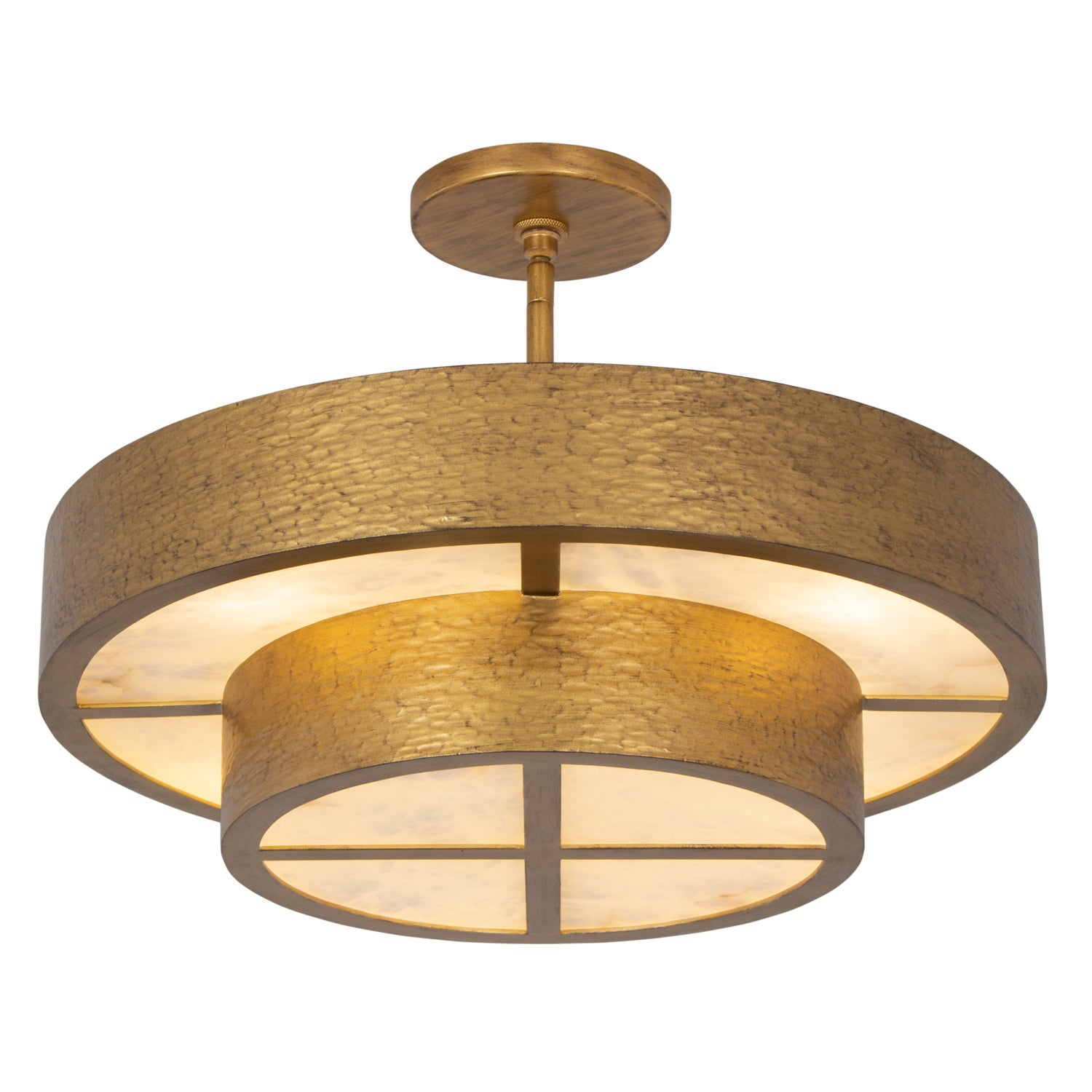 Kalco - 528645RSG - Eight Light Convertible Pendant / Semi-Flush - Moda - Rustic Gold