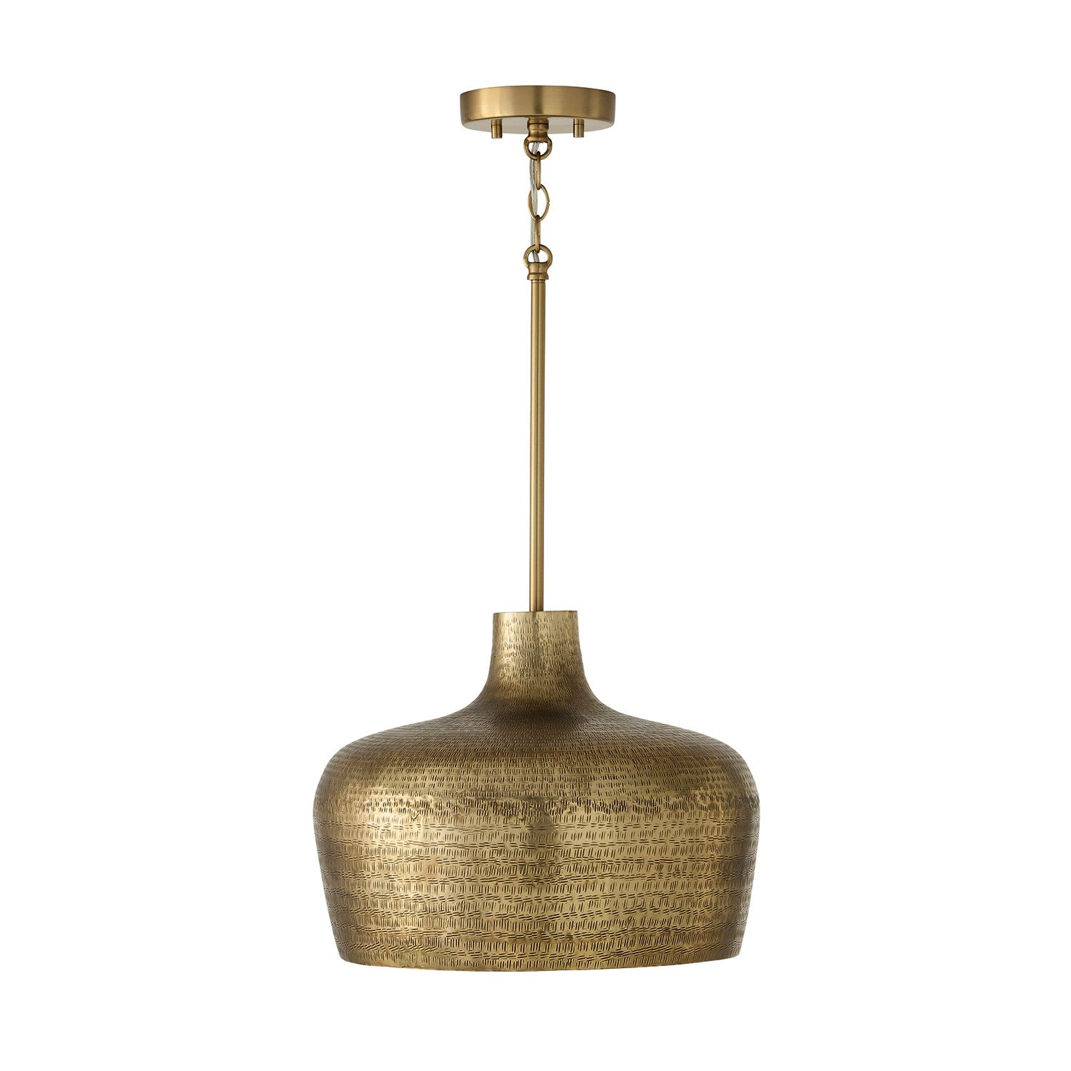 Capital Lighting - 360311THB - One Light Pendant - Myriah - Tibetan Hammered Brass