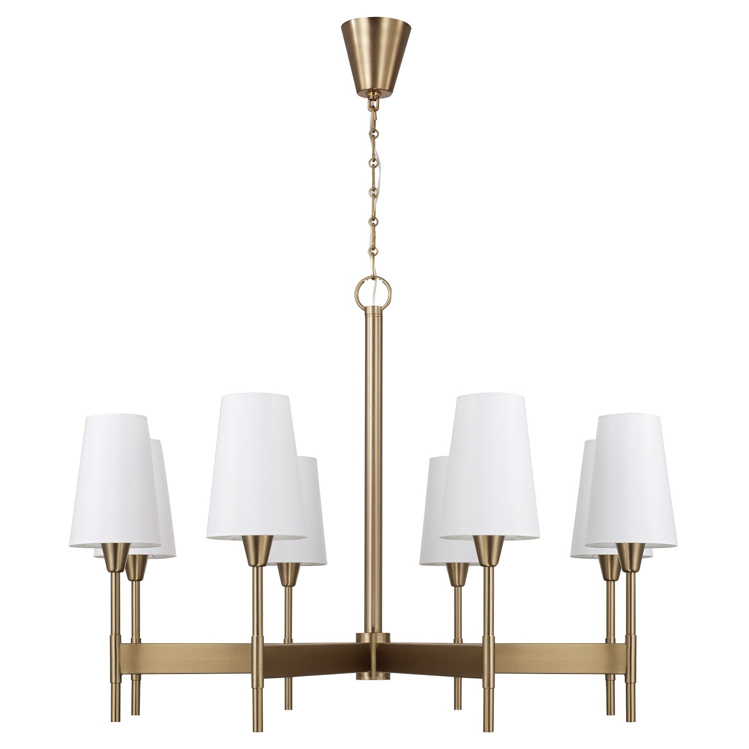 Capital Lighting - 460881AD-718 - Eight Light Chandelier - Leland - Aged Brass