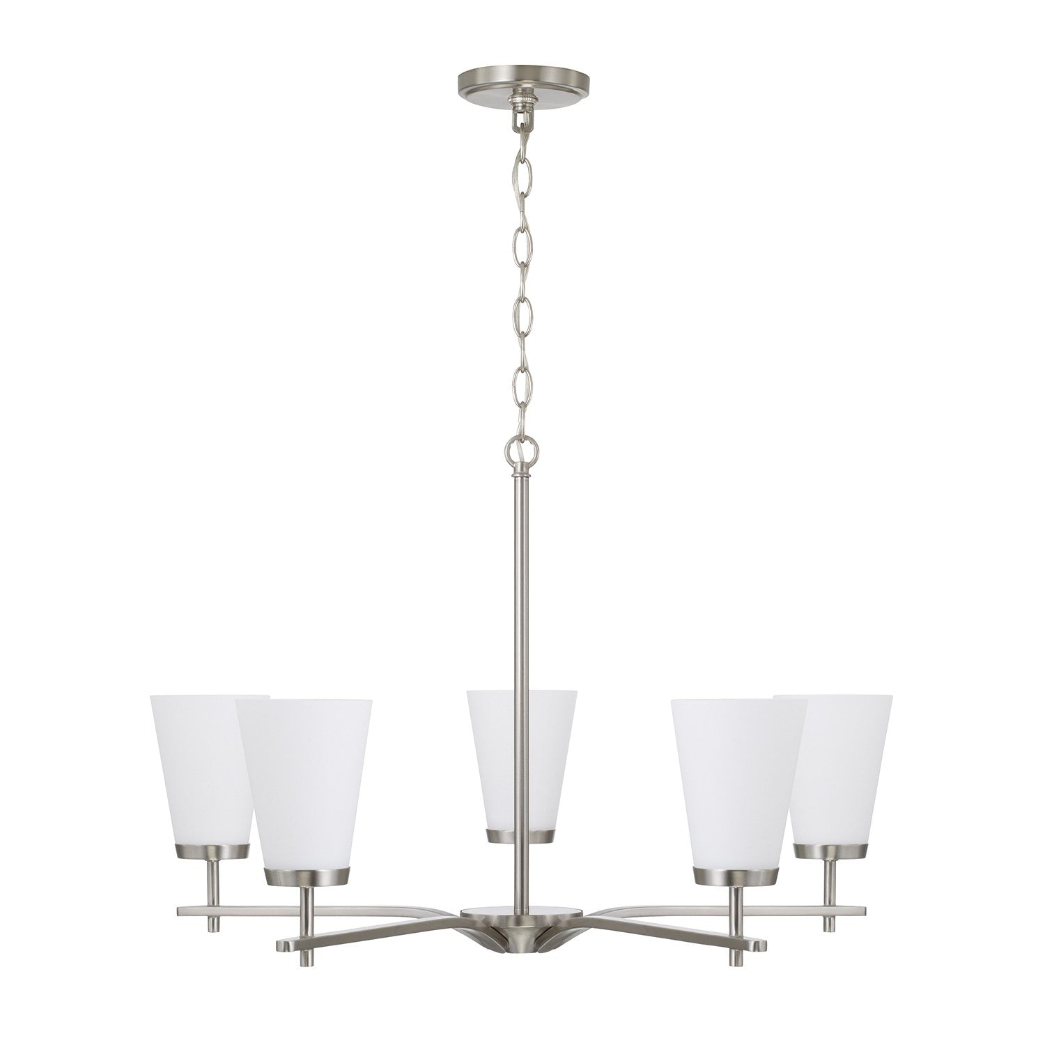 Capital Lighting - 461051BN-660 - Five Light Chandelier - Drake - Brushed Nickel