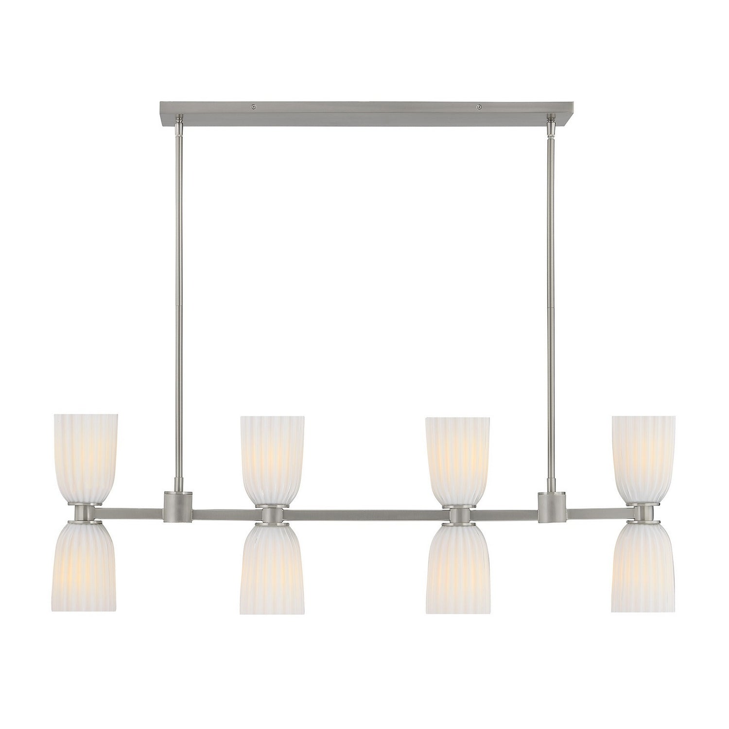 Savoy House - 1-1249-8-SN - Eight Light Linear Chandelier - Baldwin - Satin Nickel