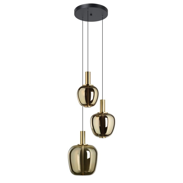 Thesis Lighting 390465A Fruitera Multi-Light LED Pendant in Brushed Gold