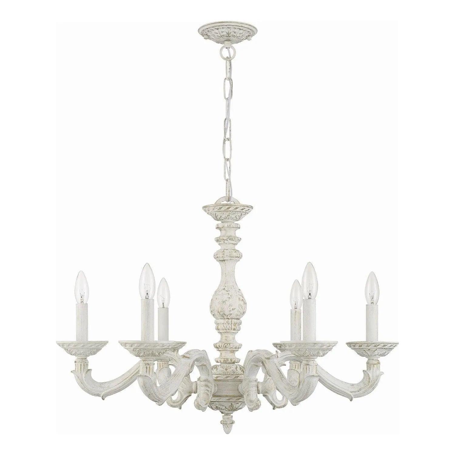 Crystorama - Paris Market Six Light Chandelier - 5126-AW - Canada Light Shop