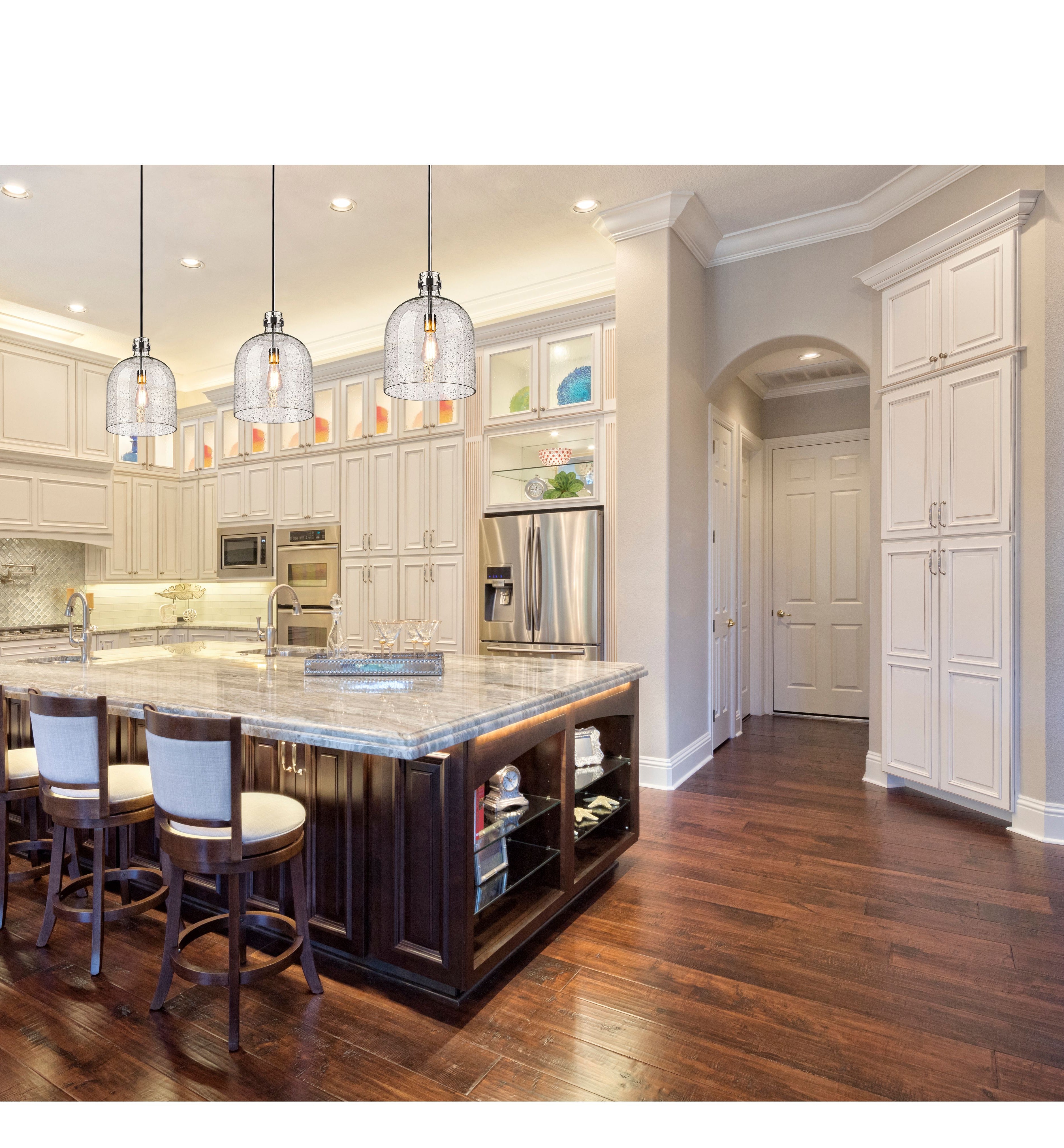 Z-Lite 817-12BN Pearson Pendant in Brushed Nickel room shot