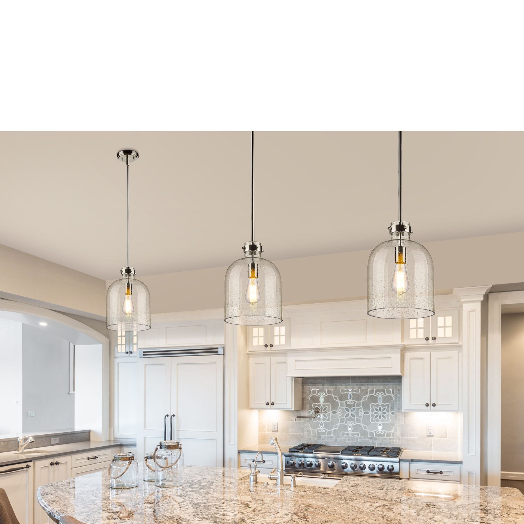 Z-Lite 817-9BN Pearson Pendant in Brushed Nickel room shot