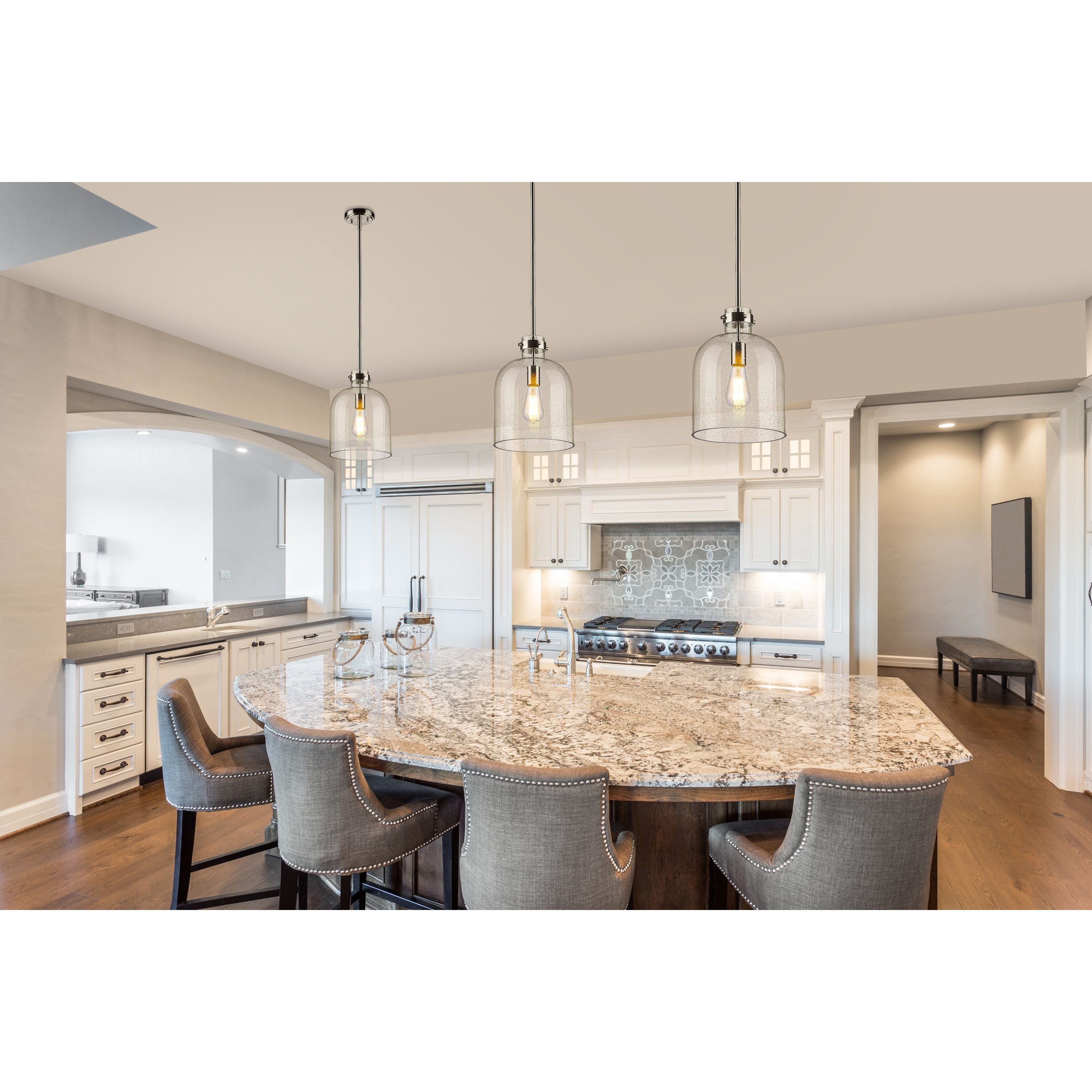 Z-Lite 817-9BN Pearson Pendant in Brushed Nickel room shot