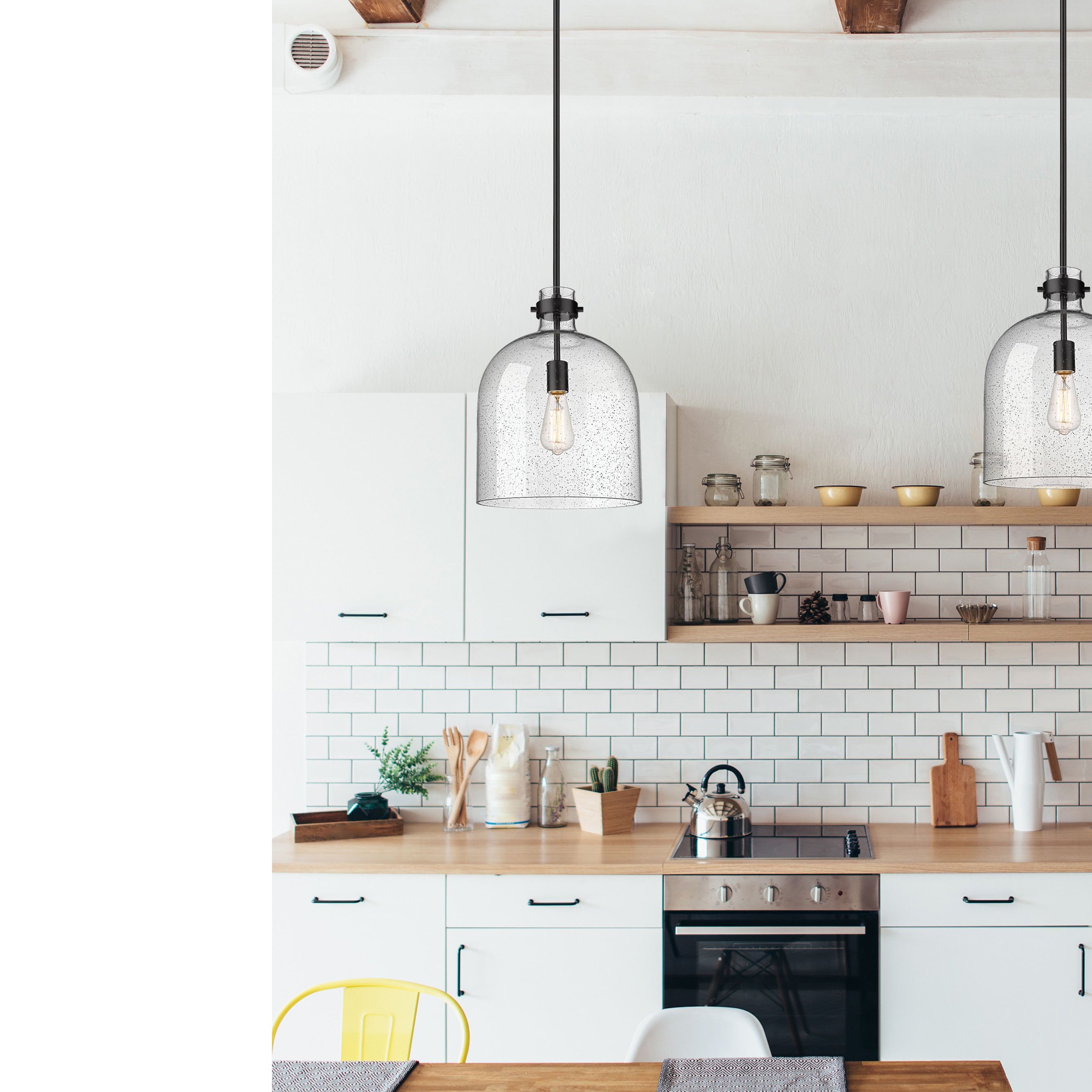 Z-Lite 817-12MB Pearson Pendant in Matte Black room shot