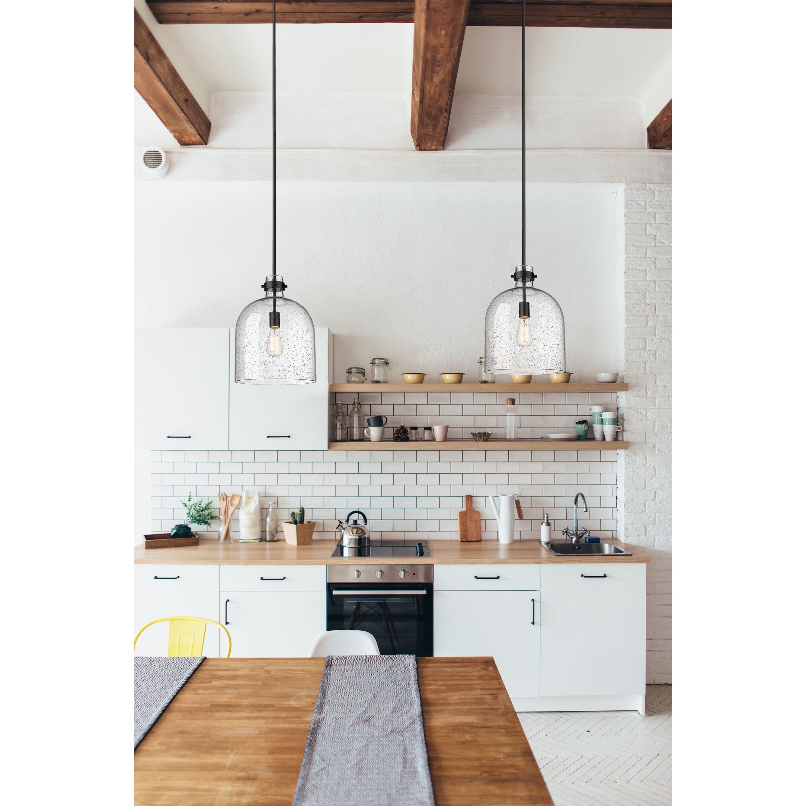 Z-Lite 817-12MB Pearson Pendant in Matte Black room shot