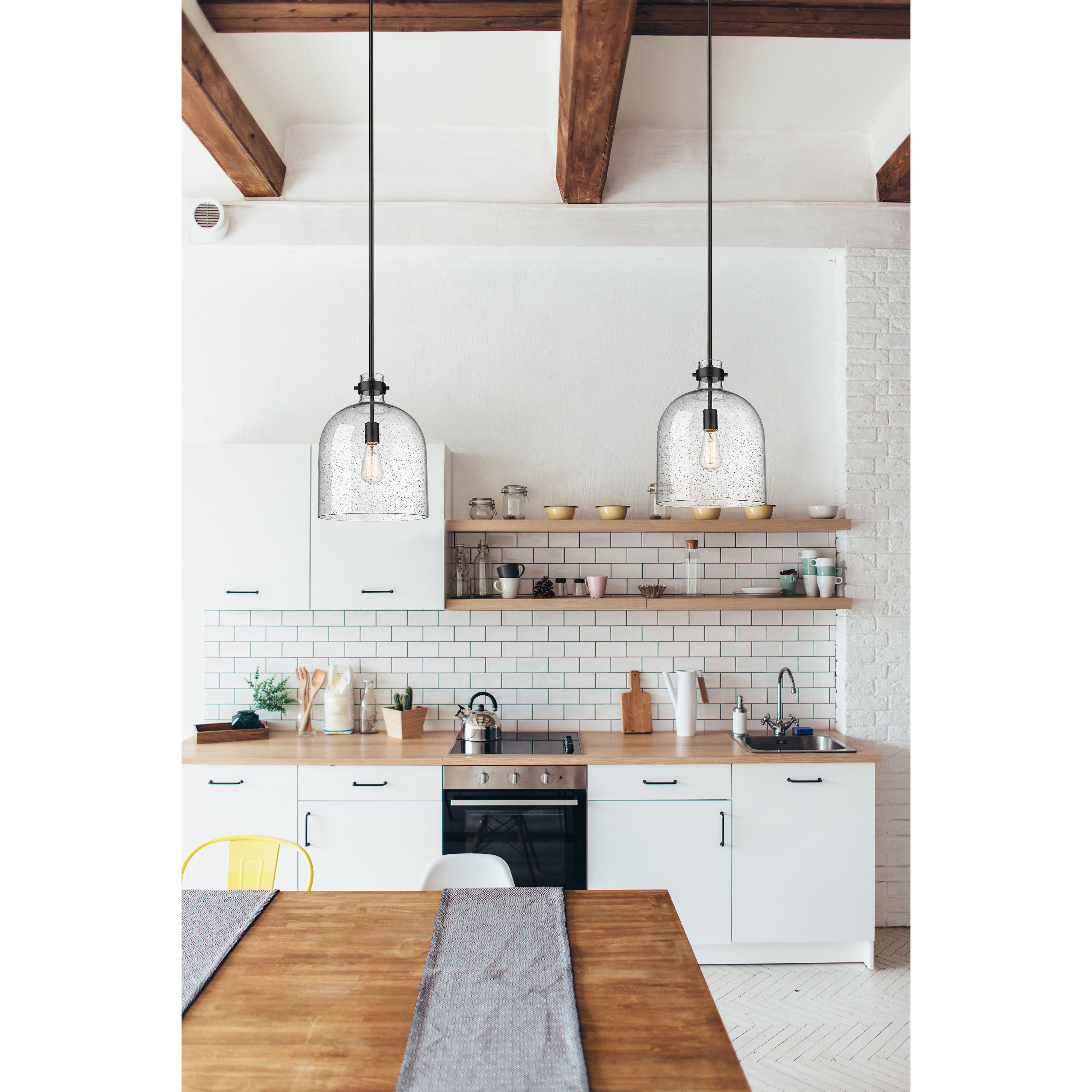 Z-Lite 817-12MB Pearson Pendant in Matte Black room shot