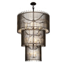 Varaluz - 393C18MBFG - 18 Light Chandelier - Park Row - Matte Black/French Gold