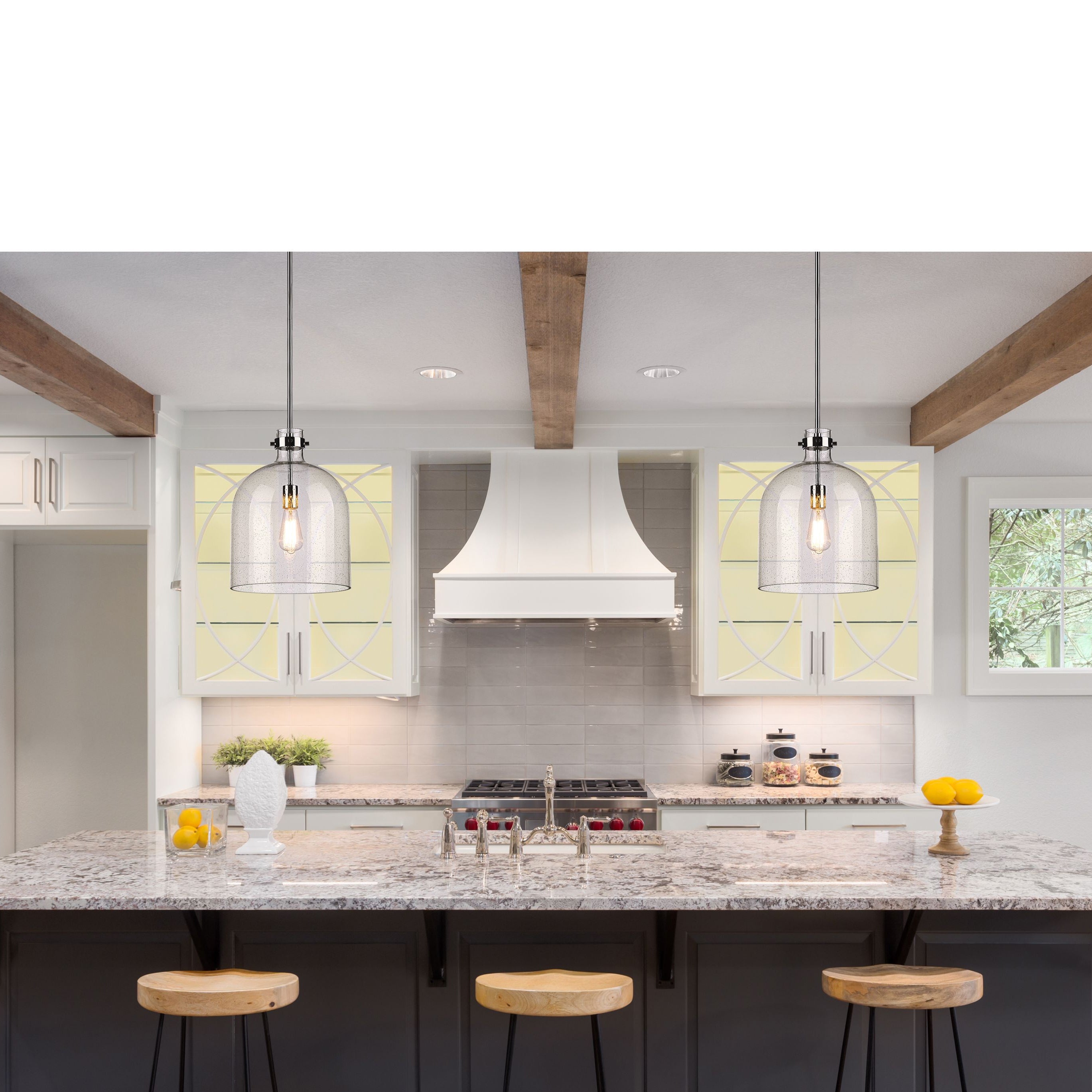 Z-Lite 817-12PN Pearson Pendant in Polished Nickel room shot 2