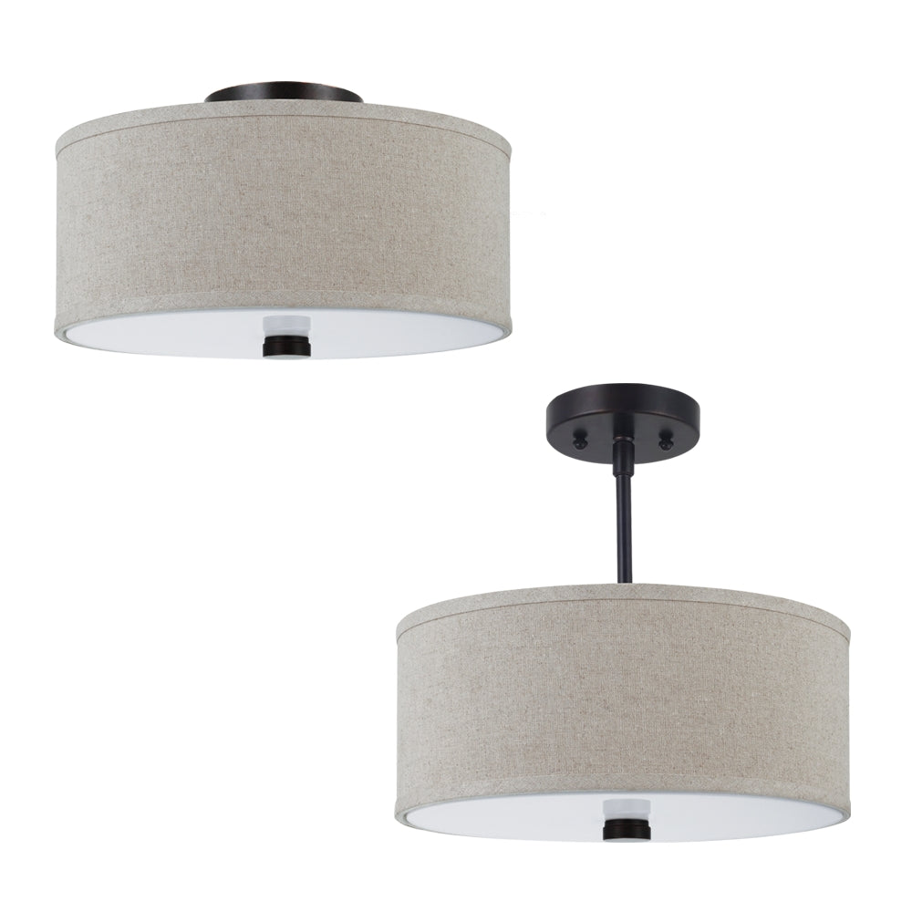 Visual Comfort Studio Canada - 77262-710 - Two Light Semi-Flush Convertible Pendant - Dayna - Bronze