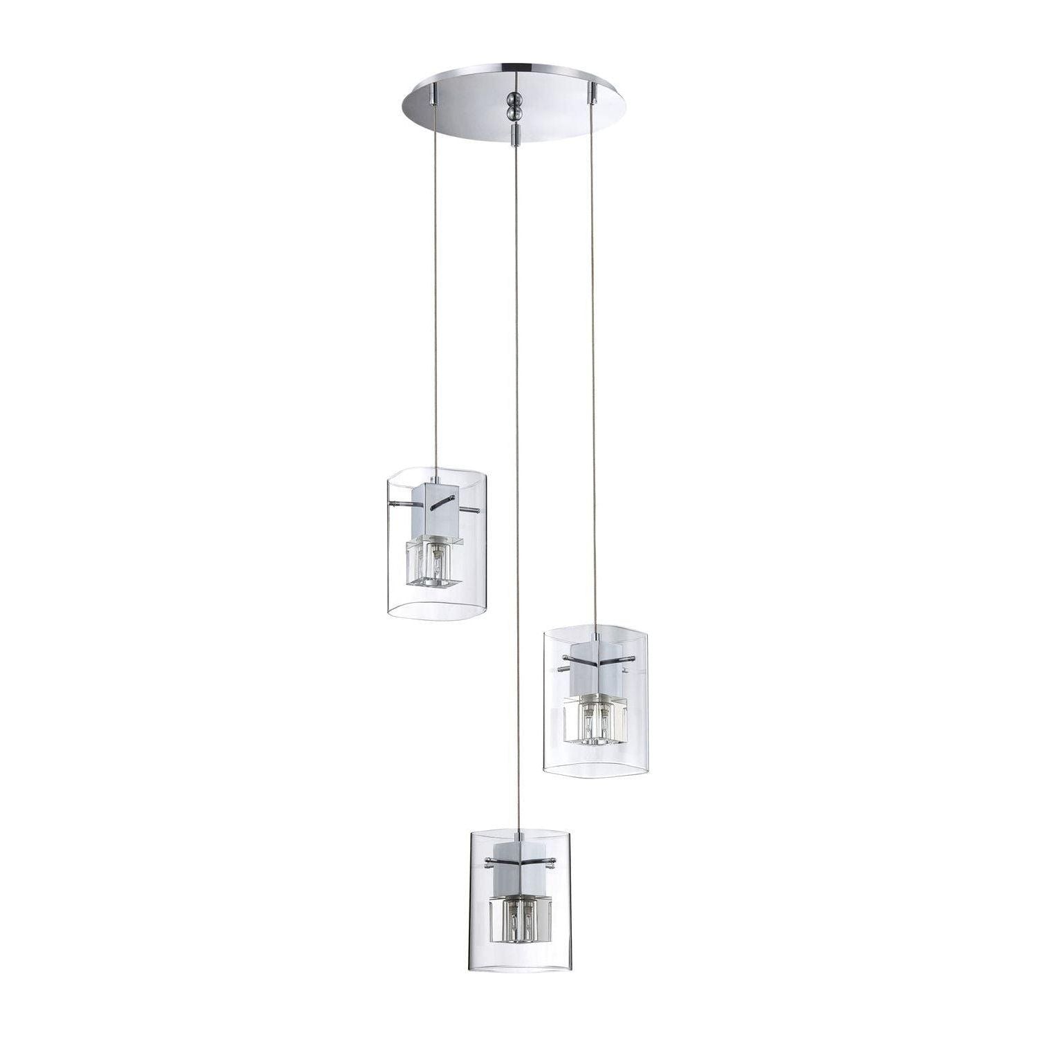Kendal Lighting - Metro Pan Light - PF44-3LPA-CH - Canada Light Shop