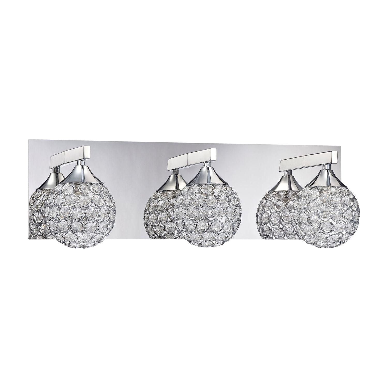 Kendal Lighting - Crys Vanity Light - VF4200-3L-CH - Canada Light Shop