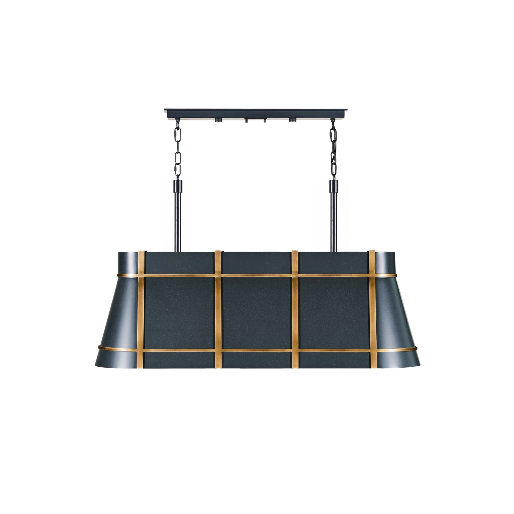 Varaluz - 536N04ZNCBRZ - Four Light Linear Pendant - Brasserie - Blackened Zinc/Heritage Bronze