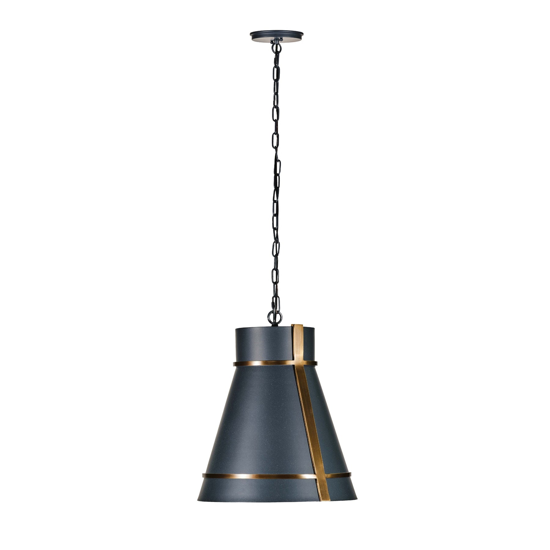 Varaluz - 536P01ZNCBRZ - One Light Pendant - Brasserie - Blackened Zinc/Heritage Bronze