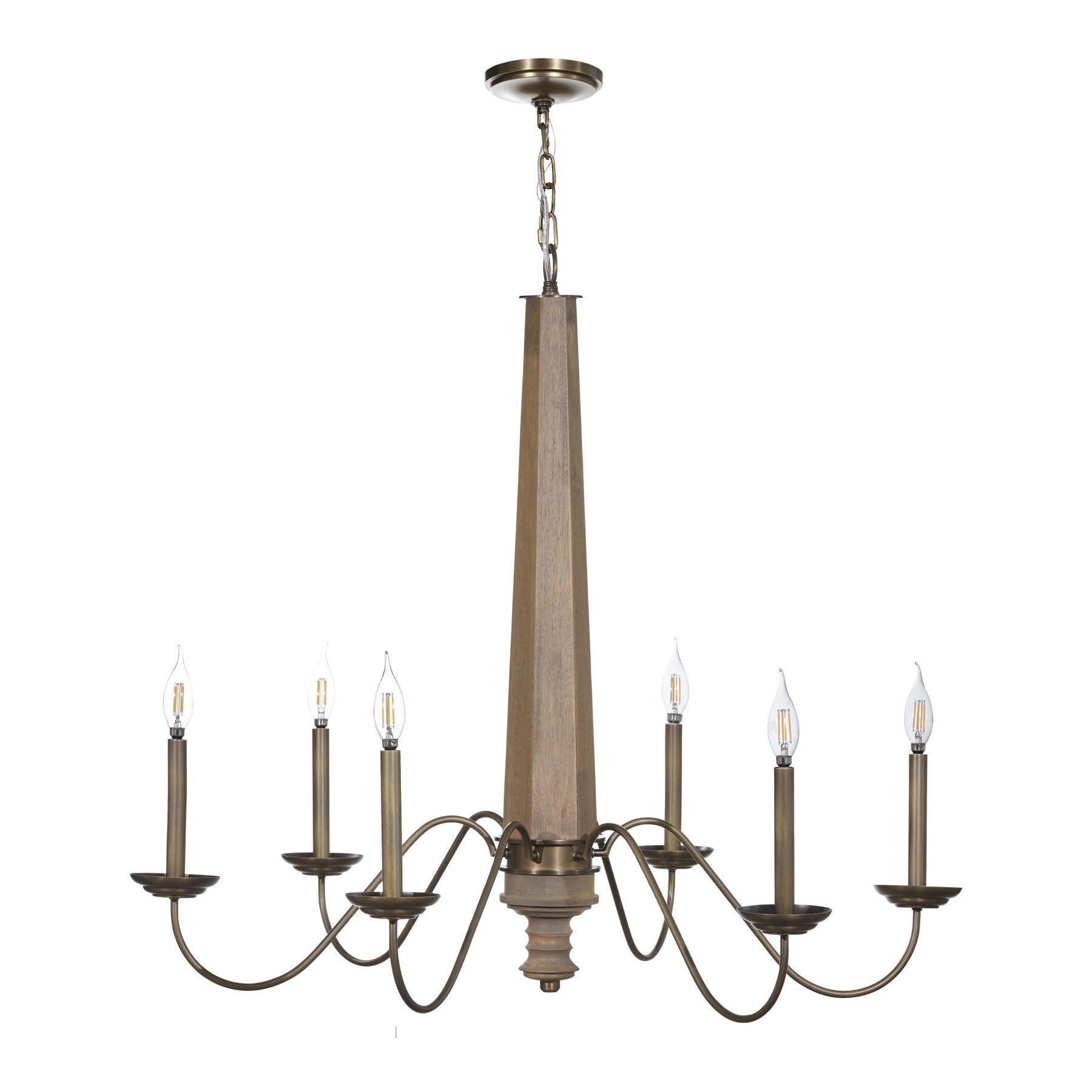 Varaluz - 545C06BRZ - Six Light Chandelier - Dinner at - Heritage Bronze