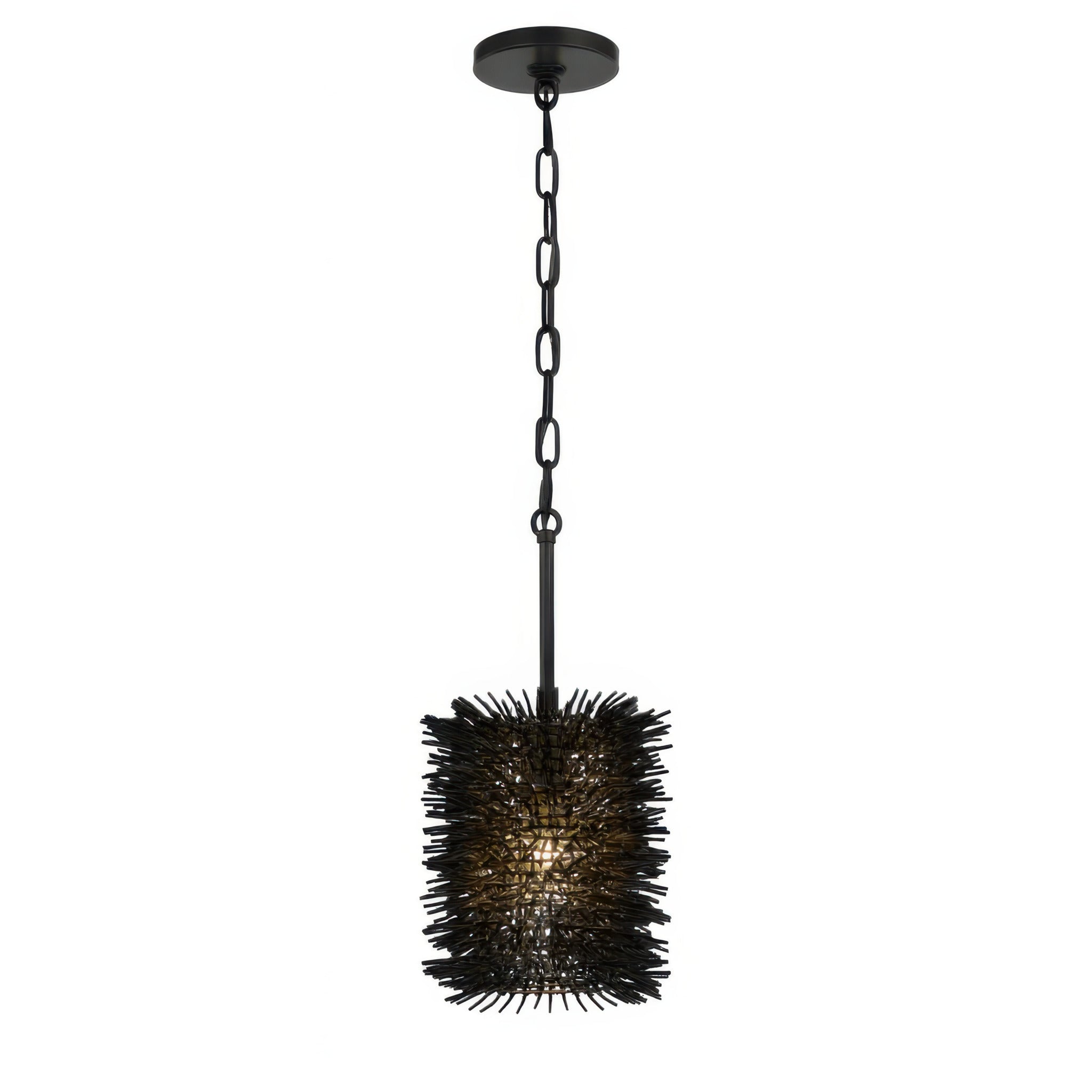 Varaluz - 569M01BL - One Light Pendant - Urchin - Black