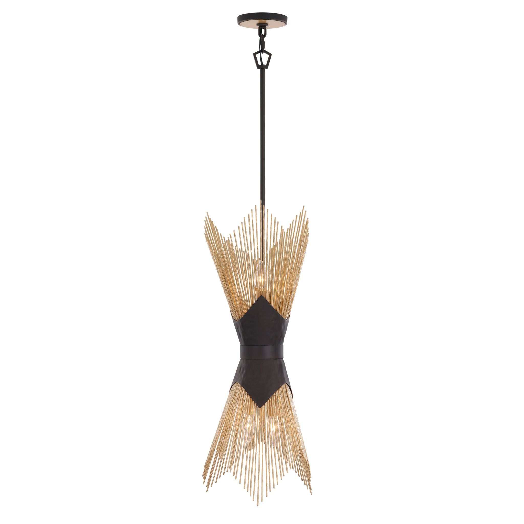 Varaluz - 570F04DBFG - Four Light Foyer Pendant - Aristocrat - Dark Bronze / French Gold