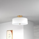 Dainolite - Everly Semi-Flush Mount - 571-143SF-AGB-BK - Canada Light Shop