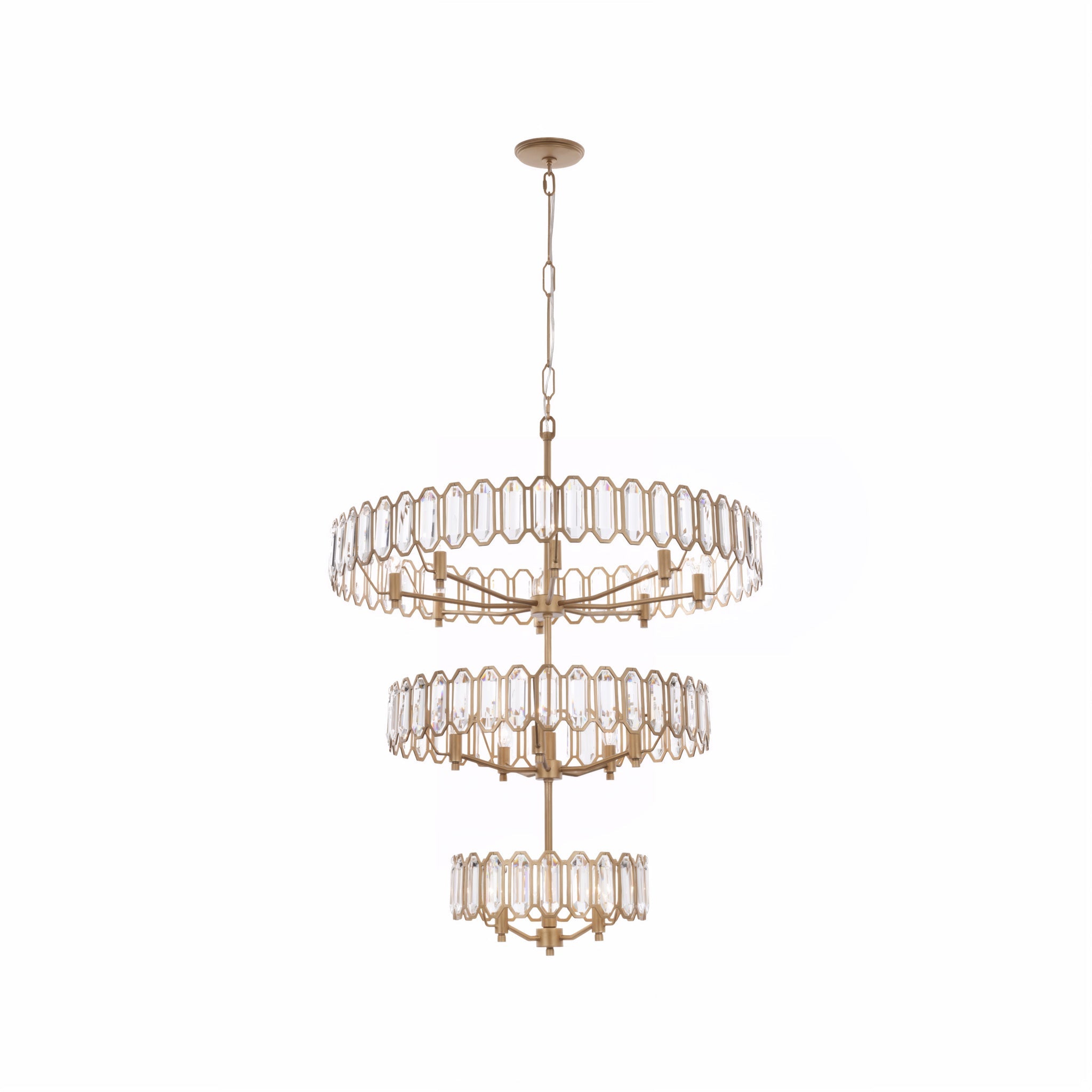 Varaluz - 572P16BK - 16 Light Pendant - Drama Club - Brass Kisser