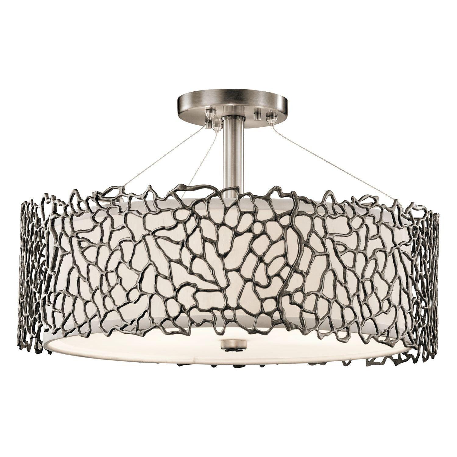 Kichler - Silver Coral Pendant/Semi Flush Mount - 43346CLP - Canada Light Shop
