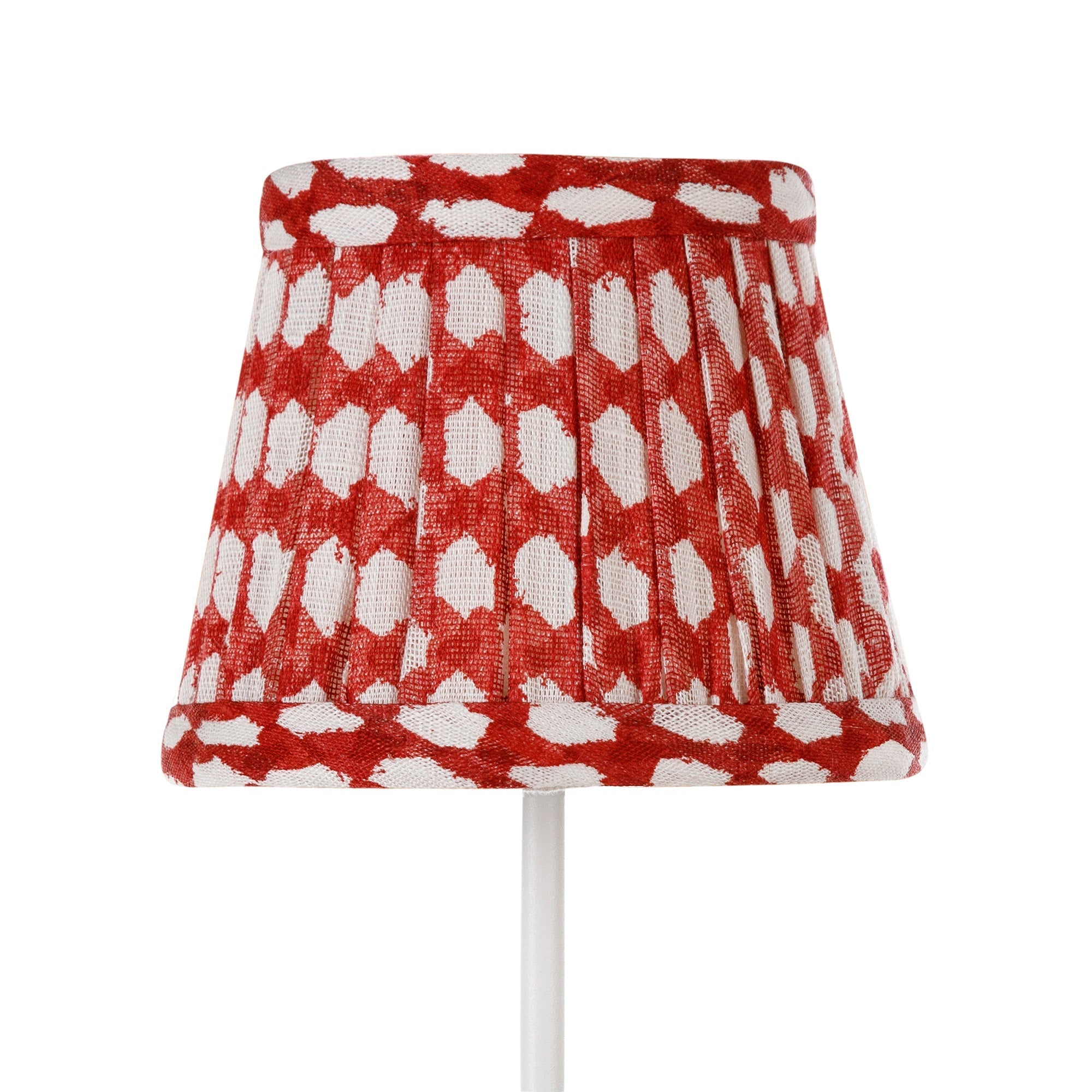Zafferano America 5PP-022 Zafferano x Fermoie Fabric Lampshades - Wicker Pattern in Red Wicker