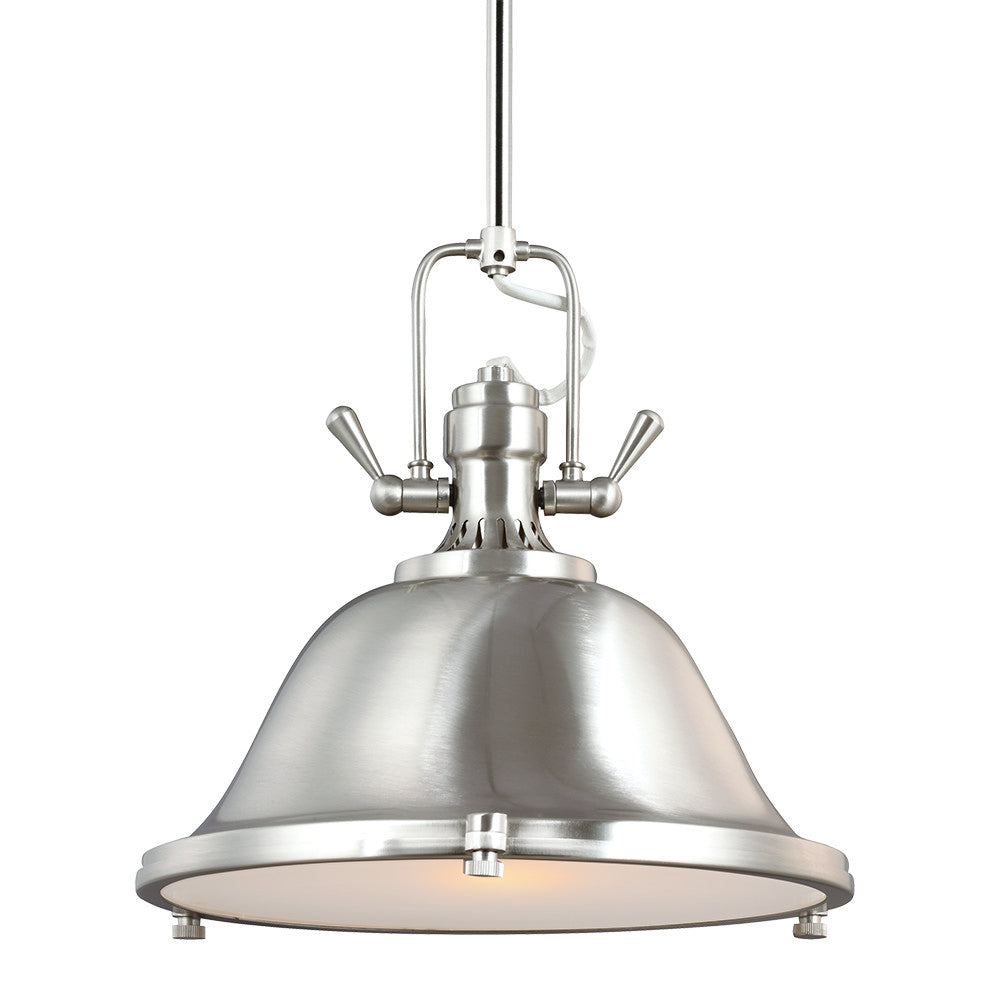 Generation Lighting Canada - 6514401-962 - One Light Pendant - Stone Street - Brushed Nickel