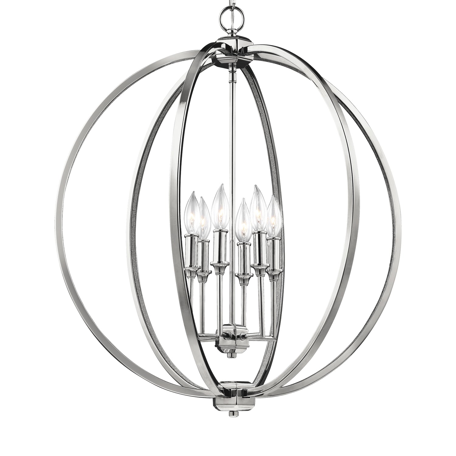 Visual Comfort Studio Canada - F3061/6PN - Six Light Pendant - Corinne - Polished Nickel