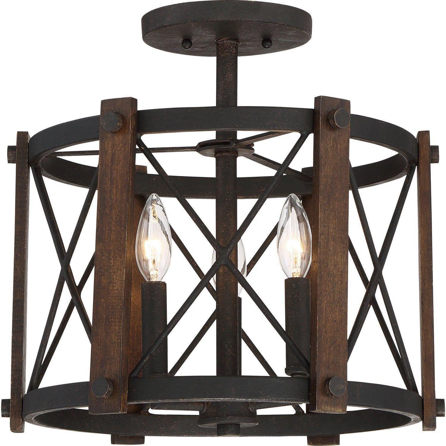 Quoizel - Baron Semi-Flush Mount - BRO1715MK - Canada Light Shop