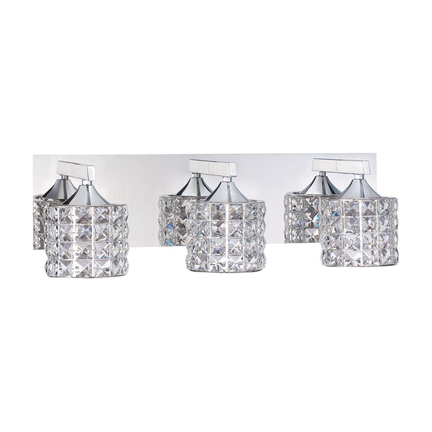 Kendal Lighting - Lustra Vanity Light - VF7100-3L-CH - Canada Light Shop