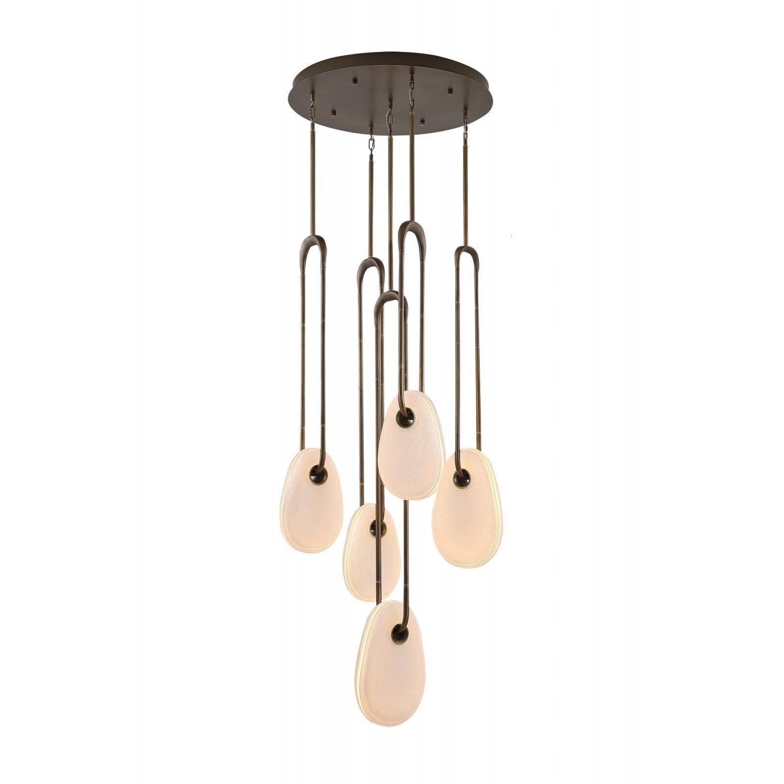 Avenue Lighting - HF7155-AB-WHT - LED Pendant - Palmea - Aged Brass