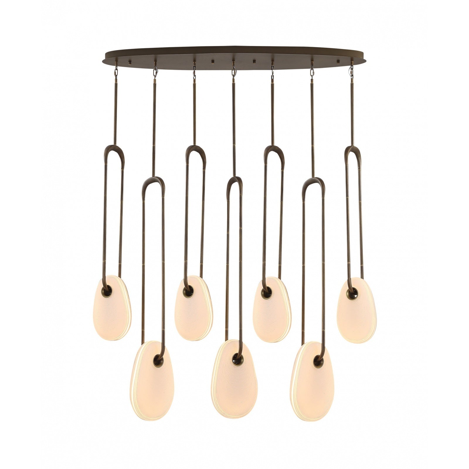 Avenue Lighting - HF7107-AB-WHT - LED Pendant - Palmea - Aged Brass