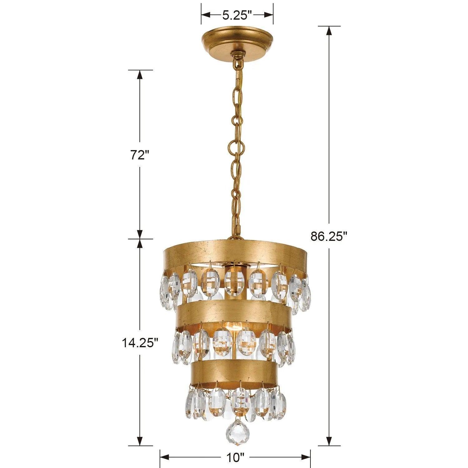 Crystorama - Perla One Light Mini Chandelier - 6103-GA - Canada Light Shop