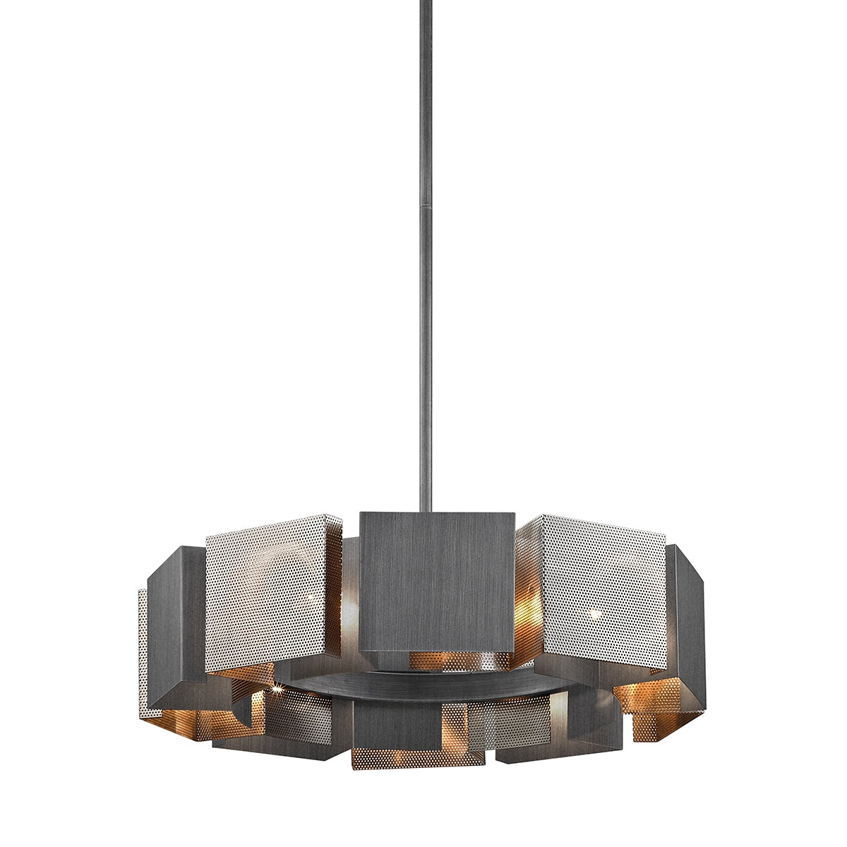 Troy Lighting Canada - F6045-GRA/BN - Ten Light Chandelier - Impression - Graphite/Burnished Nickel