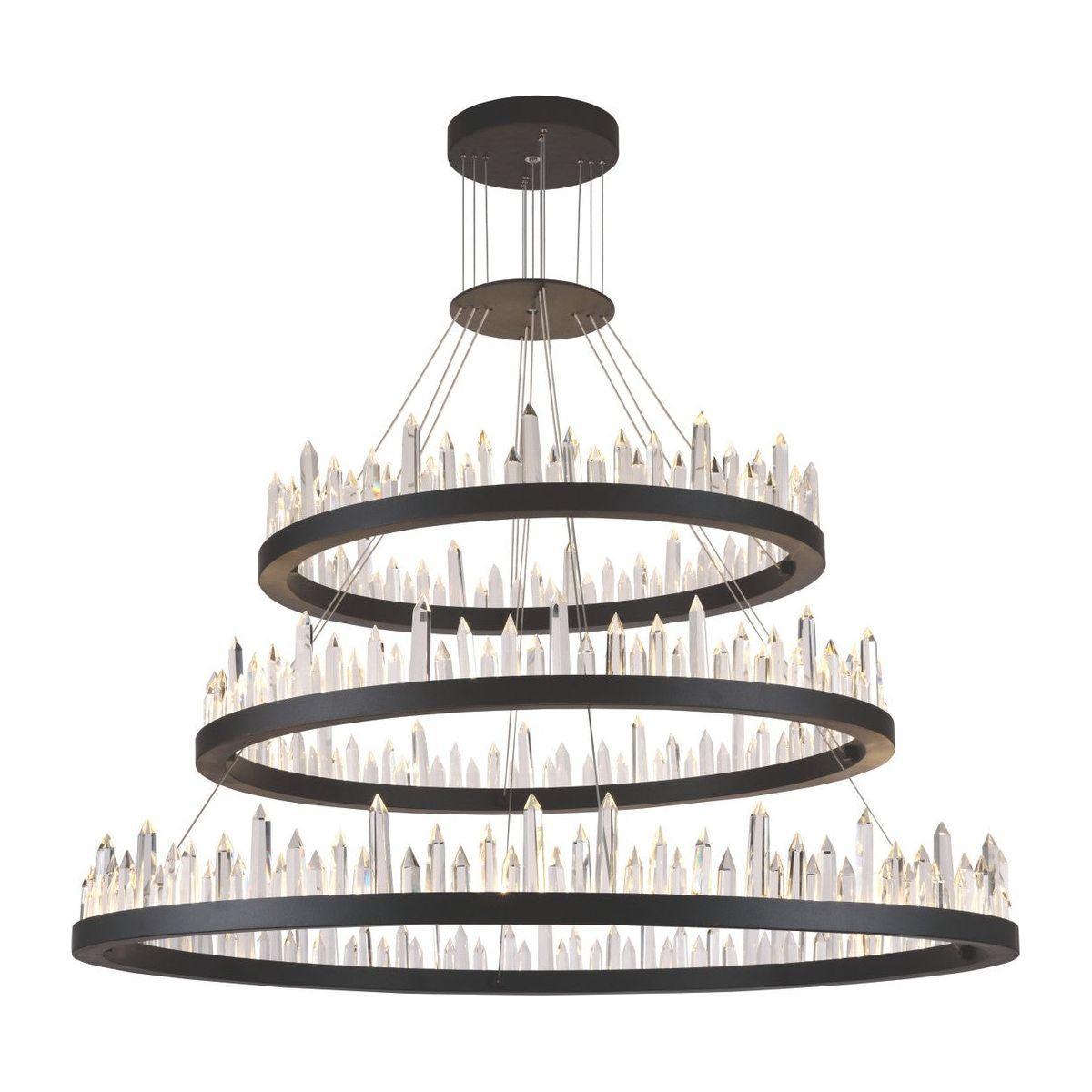 Elegant Lighting - Malta LED 3 Tier Chandelier - 1705G3LSDG - Canada Light Shop