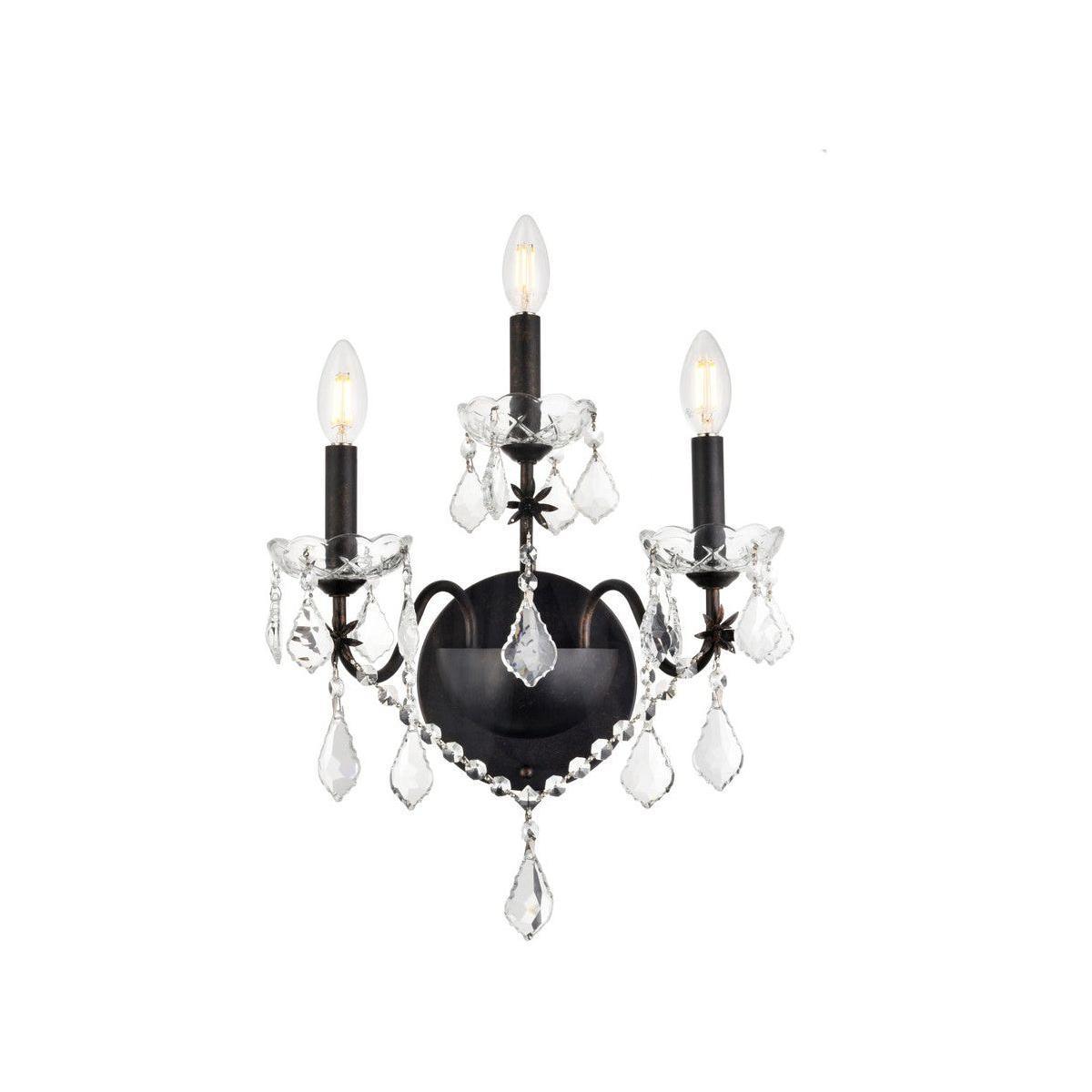 Elegant Lighting - St. Francis Wall Sconce - V2015W3DB/RC - Canada Light Shop