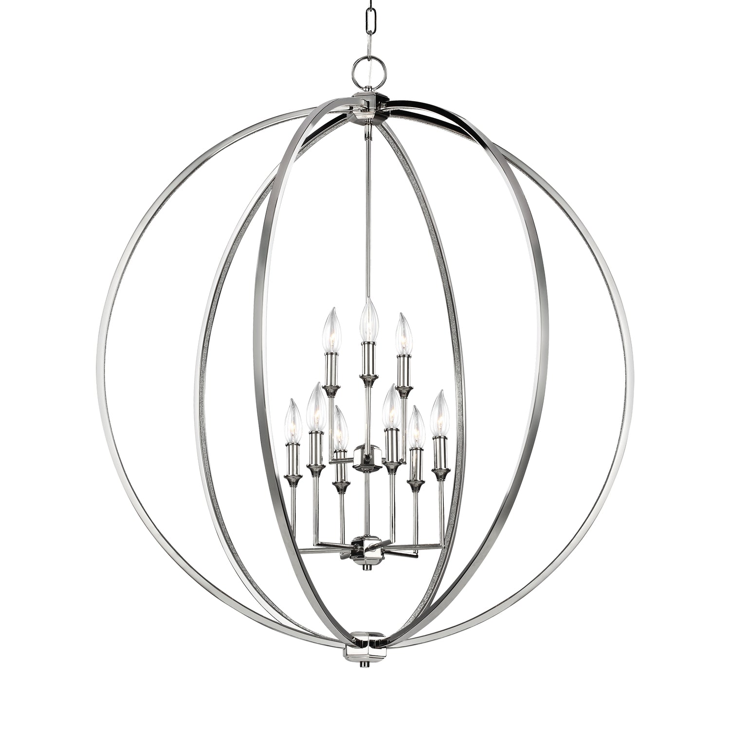 Visual Comfort Studio Canada - F3058/9PN - Nine Light Chandelier - Corinne - Polished Nickel