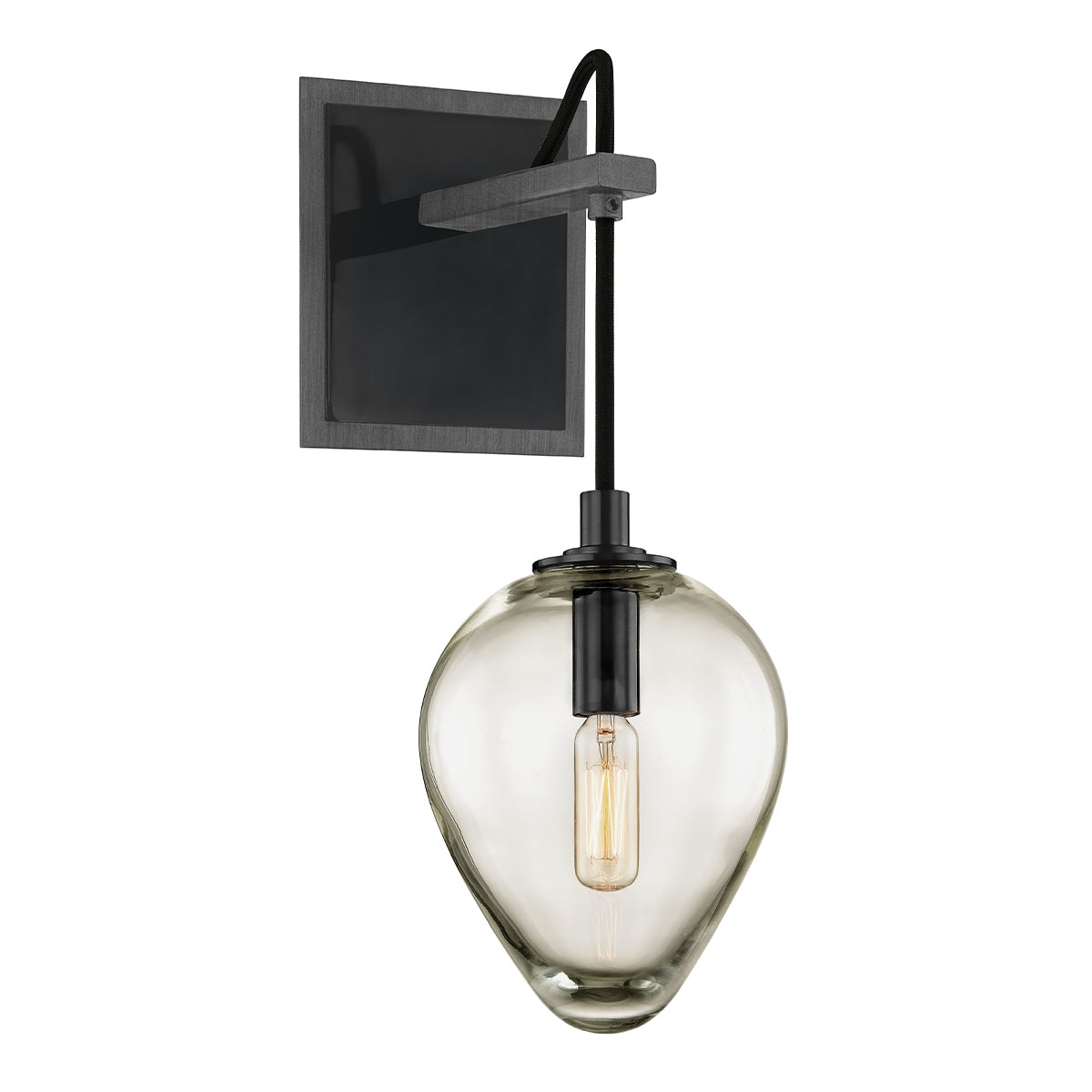 Troy Lighting Canada - B6201-GRA/BCR - One Light Wall Sconce - Brixton - Graphite/Black Chrome