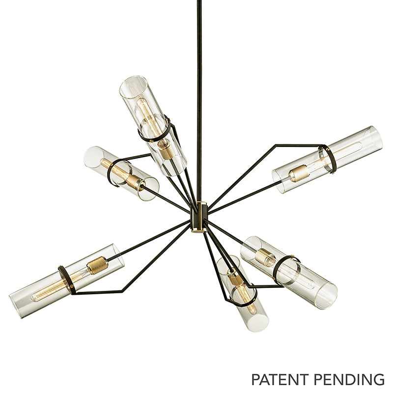 Troy Lighting Canada - F6318-TBZ/BBA - Six Light Chandelier - Raef - Textured Bronze Brushed Brass