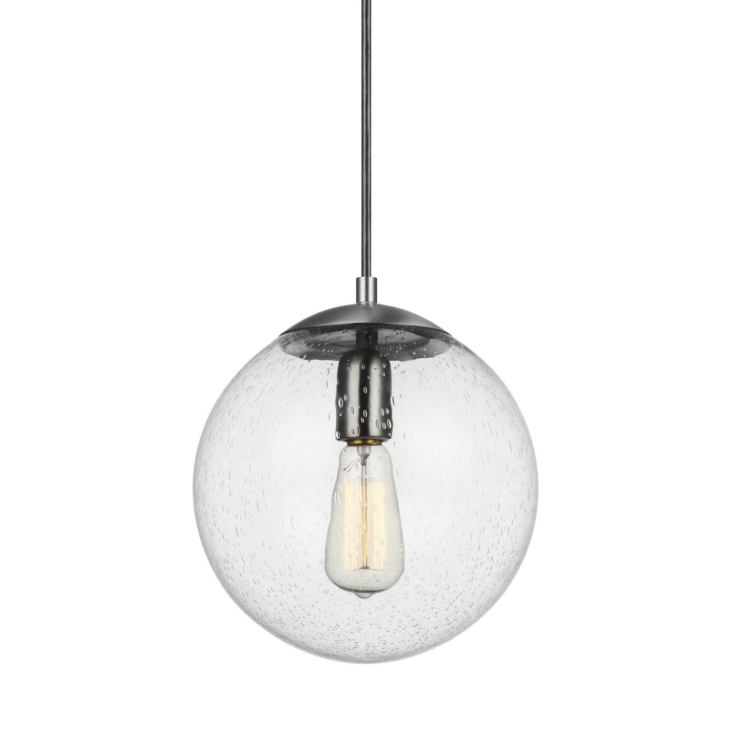 Visual Comfort Studio Canada - 6601801-04 - One Light Pendant - Leo - Hanging Globe - Satin Aluminum