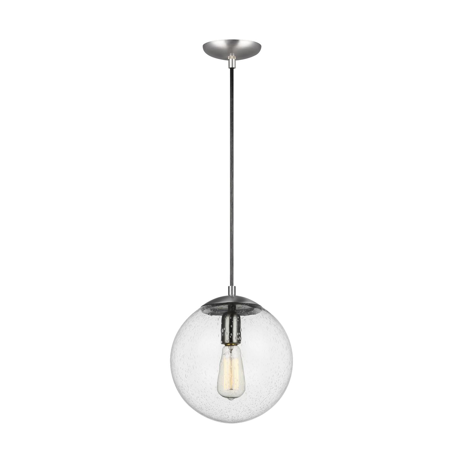 Visual Comfort Studio Canada - 6601801-04 - One Light Pendant - Leo - Hanging Globe - Satin Aluminum