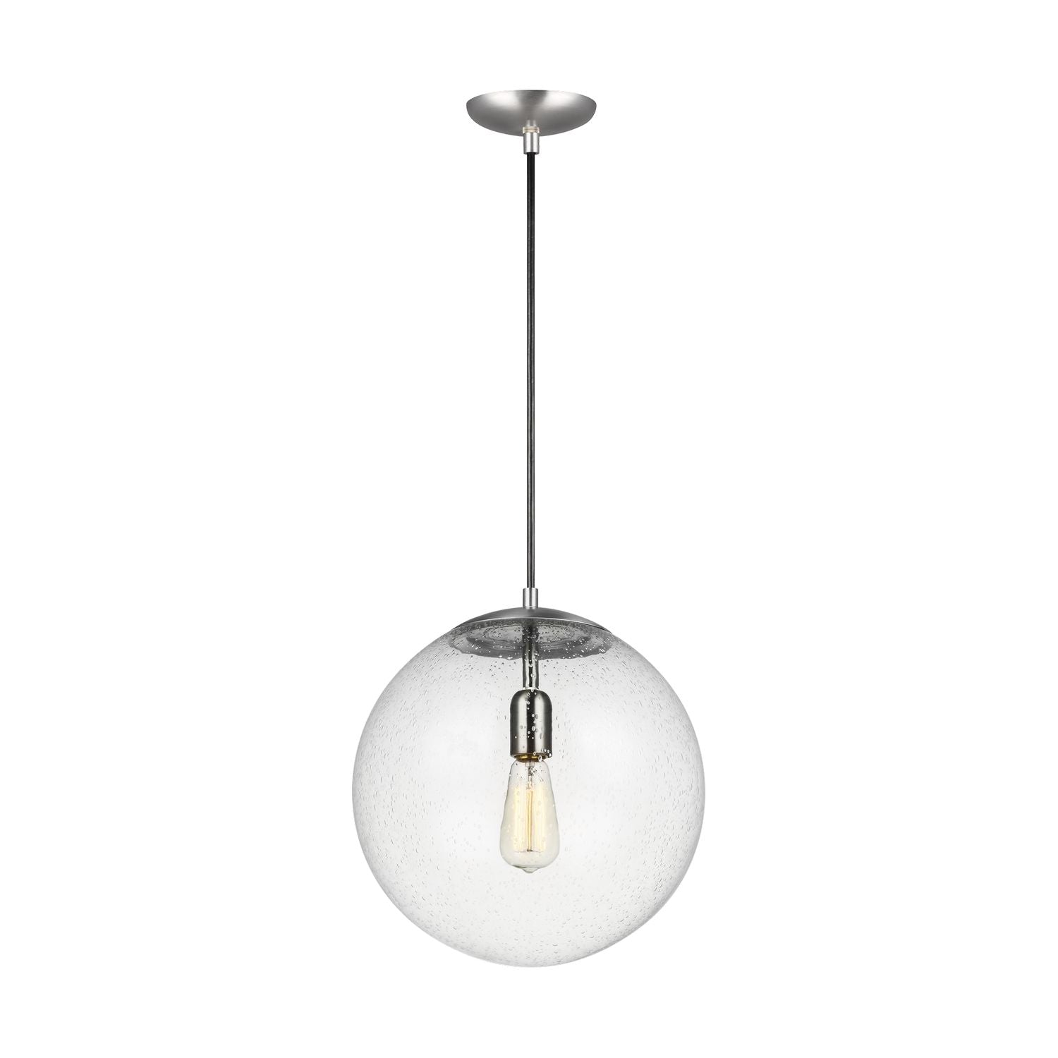Visual Comfort Studio Canada - 6801801-04 - One Light Pendant - Leo - Hanging Globe - Satin Aluminum