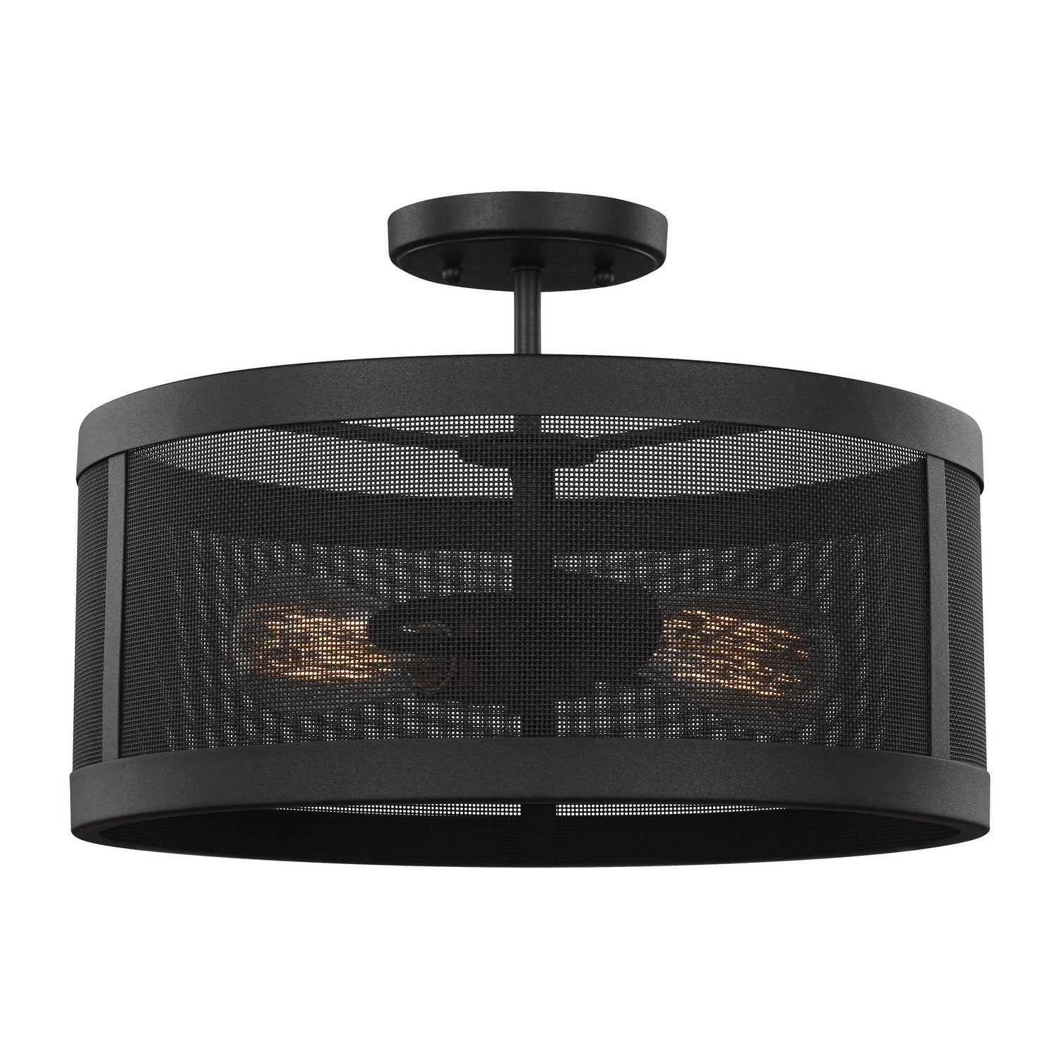 Visual Comfort Studio Canada - 7728502-12 - Two Light Semi-Flush Convertible Pendant - Gereon - Black