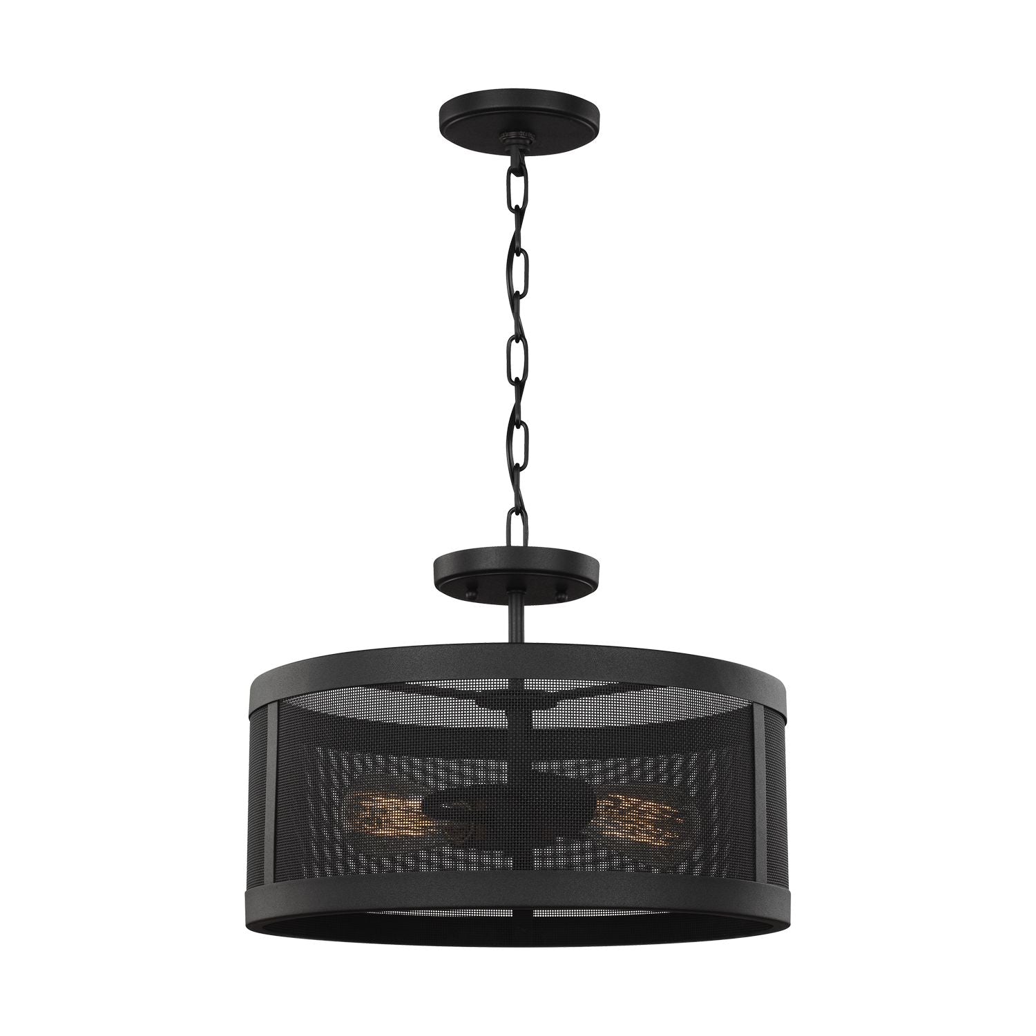 Visual Comfort Studio Canada - 7728502-12 - Two Light Semi-Flush Convertible Pendant - Gereon - Black