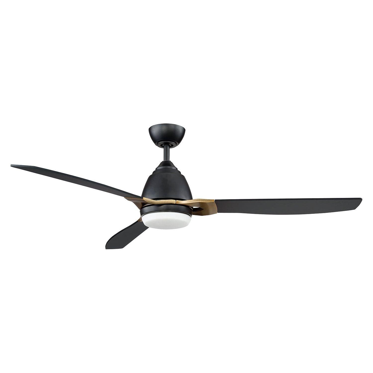 Kendal Lighting - Eris Ceiling Fan - AC21852-BLK/NAB - Canada Light Shop